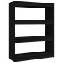 Estantería divisor de espacios madera pino negro 100x30x103 cm en Librerías y estanterías | Comprar online en Foru.es