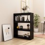 Estantería divisor de espacios madera pino negro 100x30x103 cm en Librerías y estanterías | Comprar online en Foru.es
