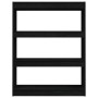 Estantería divisor de espacios madera pino negro 100x30x103 cm en Librerías y estanterías | Comprar online en Foru.es