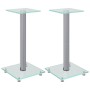 Soportes de altavoces 2 uds vidrio templado plateado 1 pilar de vidaXL, Soportes para altavoces - Ref: Foro24-51809, Precio: ...