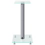 Soportes de altavoces 2 uds vidrio templado plateado 1 pilar de vidaXL, Soportes para altavoces - Ref: Foro24-51809, Precio: ...
