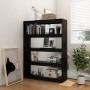 Estantería divisor de espacios madera pino negro 100x30x135,5cm en Librerías y estanterías | Comprar online en Foru.es
