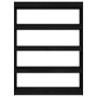 Estantería divisor de espacios madera pino negro 100x30x135,5cm en Librerías y estanterías | Comprar online en Foru.es