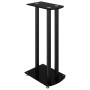Soportes de altavoces 2 uds vidrio templado negro 3 pilares de vidaXL, Soportes para altavoces - Ref: Foro24-51804, Precio: 9...