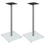 Soportes de altavoces 2 uds vidrio templado plateado 1 pilar de vidaXL, Soportes para altavoces - Ref: Foro24-51815, Precio: ...