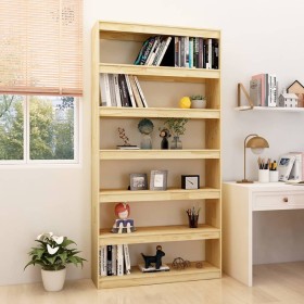 Estantería/divisor de espacios madera maciza pino 100x30x200 cm en Librerías y estanterías | Comprar online en Foru.es