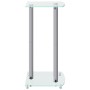 Soportes de altavoces 2 uds vidrio templado plateado 3 pilares de vidaXL, Soportes para altavoces - Ref: Foro24-51802, Precio...