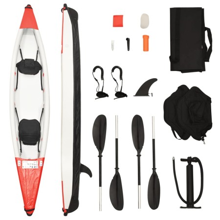 Kayak inflable poliéster rojo 424x81x31 cm de vidaXL, Kayaks - Ref: Foro24-93437, Precio: 538,73 €, Descuento: %