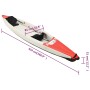 Kayak inflable poliéster rojo 424x81x31 cm de vidaXL, Kayaks - Ref: Foro24-93437, Precio: 538,73 €, Descuento: %