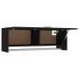 Armario de madera contrachapada negro 100x32,5x35 cm en Armarios roperos | Comprar online en Foru.es
