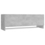 Armario de madera contrachapada gris hormigón 100x32,5x35 cm en Armarios roperos | Comprar online en Foru.es