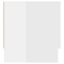 Armario de madera contrachapada blanco brillante 100x32,5x35 cm en Armarios roperos | Comprar online en Foru.es
