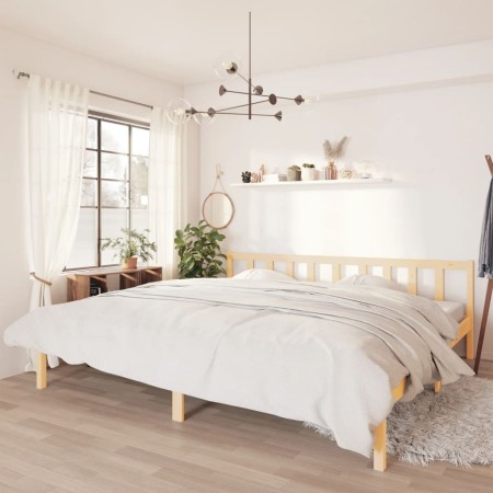 Estructura de cama madera maciza de pino 200x200 cm de vidaXL, Camas y somieres - Ref: Foro24-810102, Precio: 104,46 €, Descu...