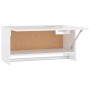 Armario de madera contrachapada blanco brillante 70x32,5x35 cm en Armarios roperos | Comprar online en Foru.es