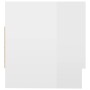 Armario de madera contrachapada blanco brillante 70x32,5x35 cm en Armarios roperos | Comprar online en Foru.es