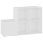 Zapatero de recibidor madera contrachapada blanco 105x35,5x70cm en Zapateros y organizadores de calzado | Comprar online en Foru