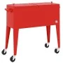 Carrito nevera con ruedas rojo 92x43x89 cm de vidaXL, Neveras - Ref: Foro24-93743, Precio: 180,52 €, Descuento: %
