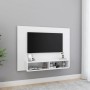 Mueble de TV de pared madera contrachapada blanco 120x23,5x90cm en Muebles TV | Comprar online en Foru.es