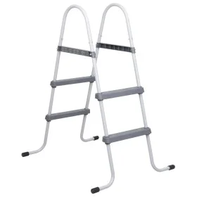 Gray steel pool ladder 84 cm by vidaXL, Pool stairs and ramps - Ref: Foro24-93804, Price: 61,20 €, Discount: %