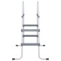 Escalera de piscina acero gris 84 cm de vidaXL, Escaleras y rampas de piscina - Ref: Foro24-93804, Precio: 62,35 €, Descuento: %
