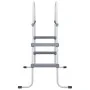 Gray steel pool ladder 84 cm by vidaXL, Pool stairs and ramps - Ref: Foro24-93804, Price: 61,20 €, Discount: %