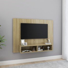 Mueble TV pared madera contrachapada roble Sonoma 120x23,5x90cm en Muebles TV | Comprar online en Foru.es