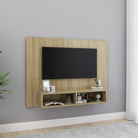 Mueble TV pared madera contrachapada roble Sonoma 120x23,5x90cm en Muebles TV | Comprar online en Foru.es