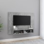 Mueble de TV de pared contrachapado gris hormigón 120x23,5x90cm en Muebles TV | Comprar online en Foru.es