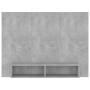 Mueble de TV de pared contrachapado gris hormigón 120x23,5x90cm en Muebles TV | Comprar online en Foru.es