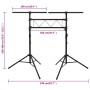 Soporte de luces acero negro 238x115x(180-300) cm de vidaXL, Efectos de iluminación - Ref: Foro24-70180, Precio: 161,44 €, De...