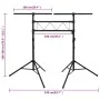 Soporte de luces acero negro 238x115x(180-300) cm de vidaXL, Efectos de iluminación - Ref: Foro24-70180, Precio: 140,06 €, De...