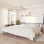 Estructura de cama madera maciza de pino gris 200x200 cm de vidaXL, Camas y somieres - Ref: Foro24-810104, Precio: 126,18 €, ...