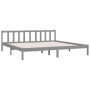 Estructura de cama madera maciza de pino gris 200x200 cm de vidaXL, Camas y somieres - Ref: Foro24-810104, Precio: 126,18 €, ...