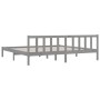 Estructura de cama madera maciza de pino gris 200x200 cm de vidaXL, Camas y somieres - Ref: Foro24-810104, Precio: 126,18 €, ...