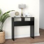Mesa consola de madera contrachapada negro 78x30x80 cm en Mesas auxiliares | Comprar online en Foru.es