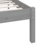 Estructura de cama madera maciza de pino gris 200x200 cm de vidaXL, Camas y somieres - Ref: Foro24-810104, Precio: 126,18 €, ...