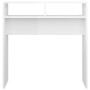 Mesa consola madera de ingeniería blanco brillo 78x30x80 cm en Mesas auxiliares | Comprar online en Foru.es