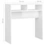 Mesa consola madera de ingeniería blanco brillo 78x30x80 cm en Mesas auxiliares | Comprar online en Foru.es
