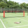 Red de tenis poliéster negro y rojo 300x100x87 cm de vidaXL, Redes de tenis - Ref: Foro24-93756, Precio: 76,82 €, Descuento: %