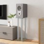 Soportes de altavoces 2 uds vidrio templado plateado 4 pilares de vidaXL, Soportes para altavoces - Ref: Foro24-51819, Precio...