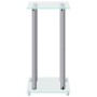 Soportes de altavoces 2 uds vidrio templado plateado 4 pilares de vidaXL, Soportes para altavoces - Ref: Foro24-51819, Precio...