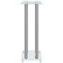 Soportes de altavoces 2 uds vidrio templado plateado 4 pilares de vidaXL, Soportes para altavoces - Ref: Foro24-51819, Precio...