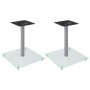Soportes de altavoces 2 uds vidrio templado plateado 1 pilar de vidaXL, Soportes para altavoces - Ref: Foro24-51812, Precio: ...