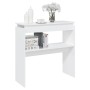 Mesa consola madera de ingeniería blanca 80x30x80 cm en Mesas auxiliares | Comprar online en Foru.es