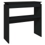 Mesa consola madera contrachapada negro 80x30x80 cm en Mesas auxiliares | Comprar online en Foru.es