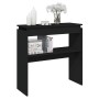 Mesa consola madera contrachapada negro 80x30x80 cm en Mesas auxiliares | Comprar online en Foru.es