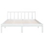 Estructura de cama de madera maciza de pino blanco 120x200 cm de vidaXL, Camas y somieres - Ref: Foro24-810078, Precio: 93,12...