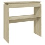 Mesa consola madera contrachapada roble Sonoma 80x30x80 cm en Mesas auxiliares | Comprar online en Foru.es