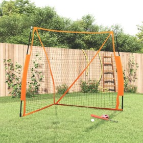 Red de béisbol acero y poliéster negro y naranja 183x182x183 cm de vidaXL, Béisbol y sóftbol - Ref: Foro24-93737, Precio: 79,...