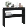 Mesa consola madera contrachapada negro 102x30x80 cm en Mesas auxiliares | Comprar online en Foru.es